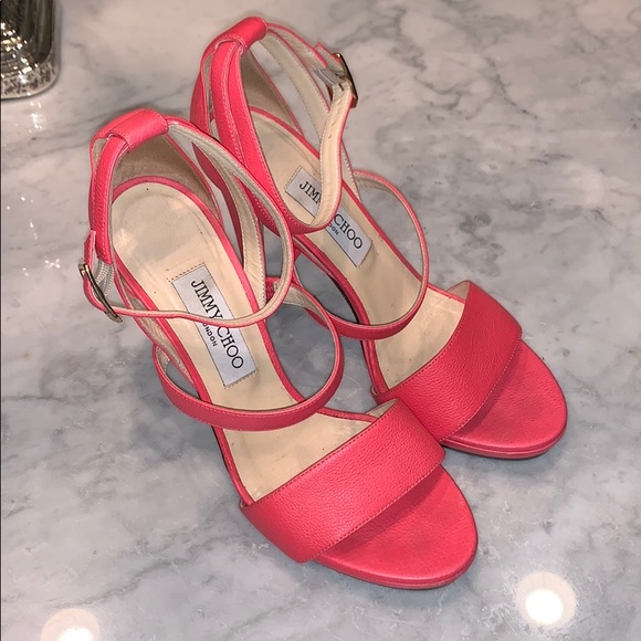 Jimmy Choo Shoes - JIMMY CHOO Neon Grainy Calf Sandal